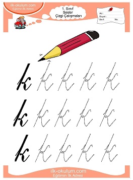 Çocuklar İçin Sesler Çizgi Çalışmaları Çalışma Sayfaları 